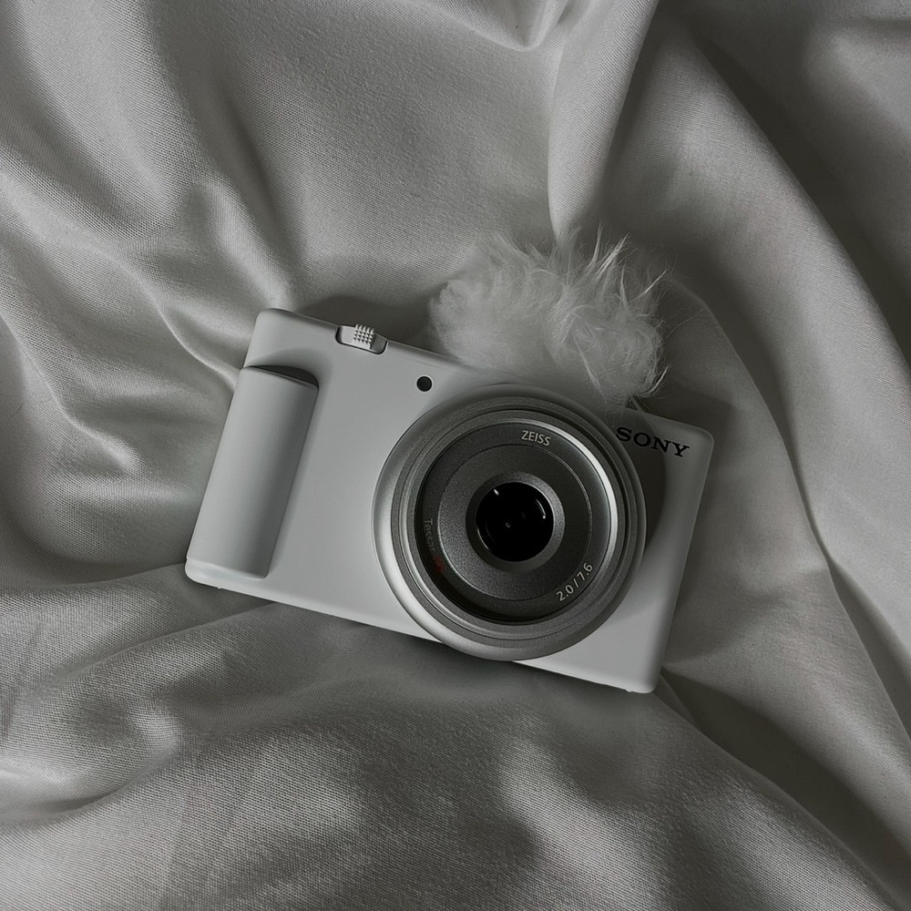 Sony Silver and White Compact Camera
